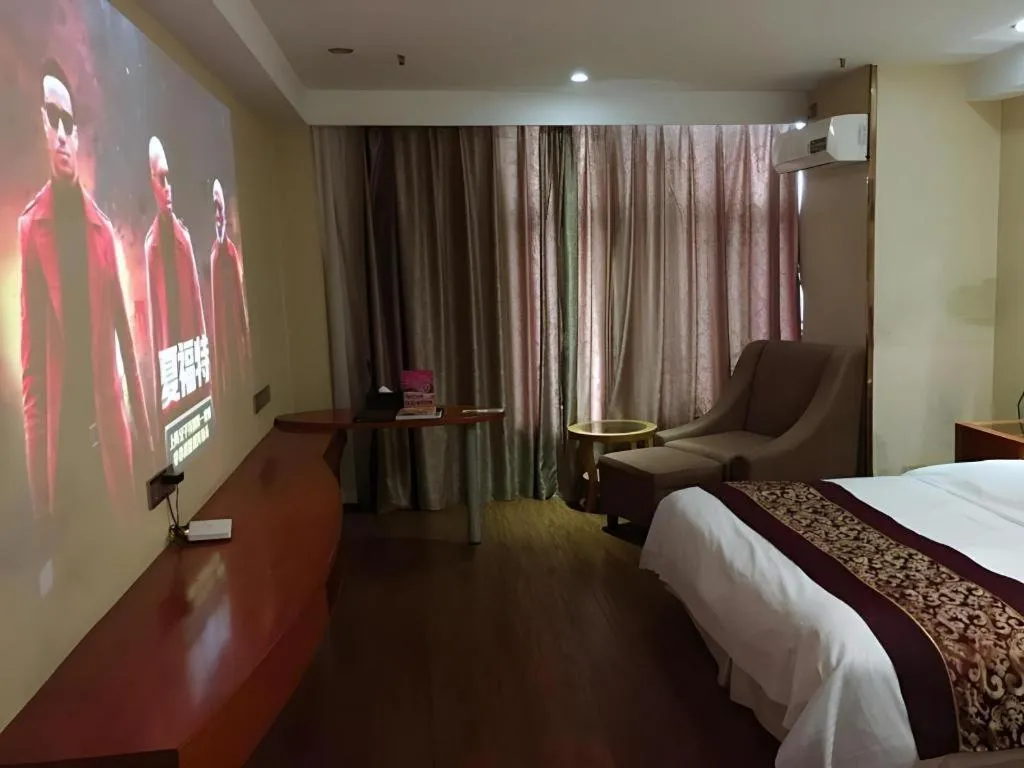 Bed in GreenTree Inn Jiangsu Wuxi Huishan High-Speed Rail Qianzhou Chongwen Road Business Hotel