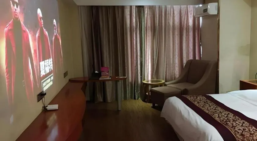 Bed in GreenTree Inn Jiangsu Wuxi Huishan High-Speed Rail Qianzhou Chongwen Road Business Hotel