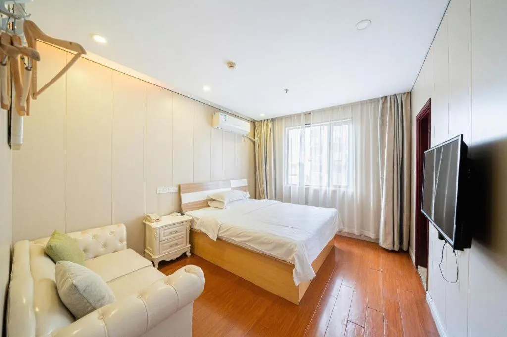 Bed in GreenTree Alliance Shanghai Railway Station QiuJiang Road Hotel