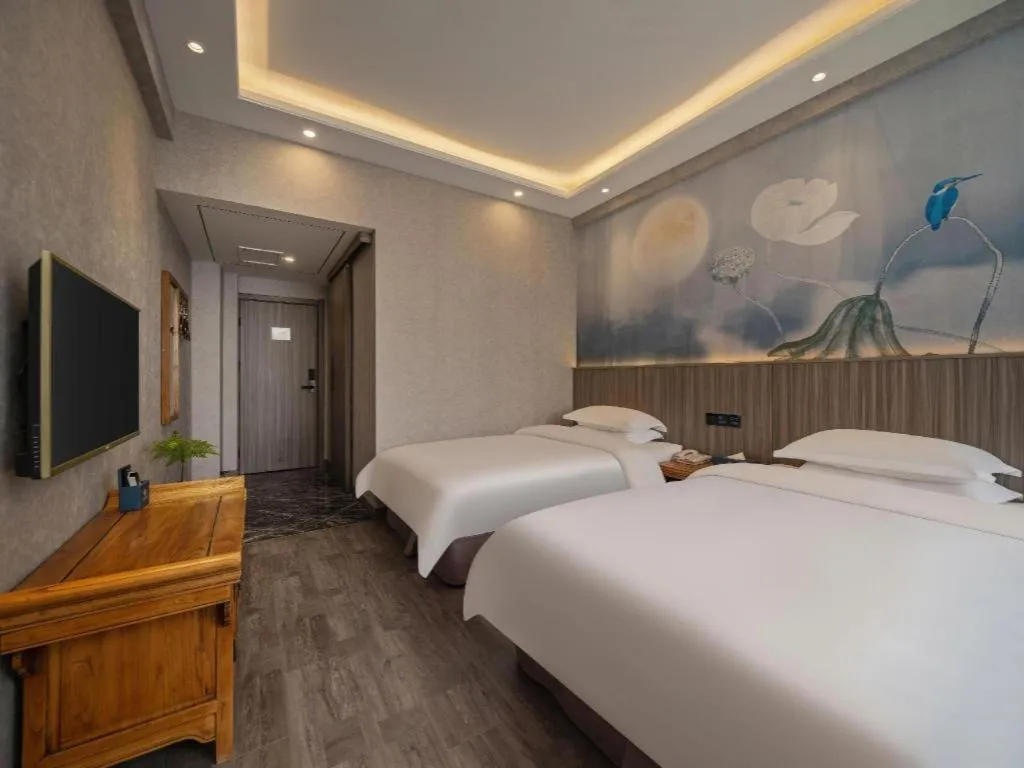 Bed in Xi'an Huiya Tianmu Hotel