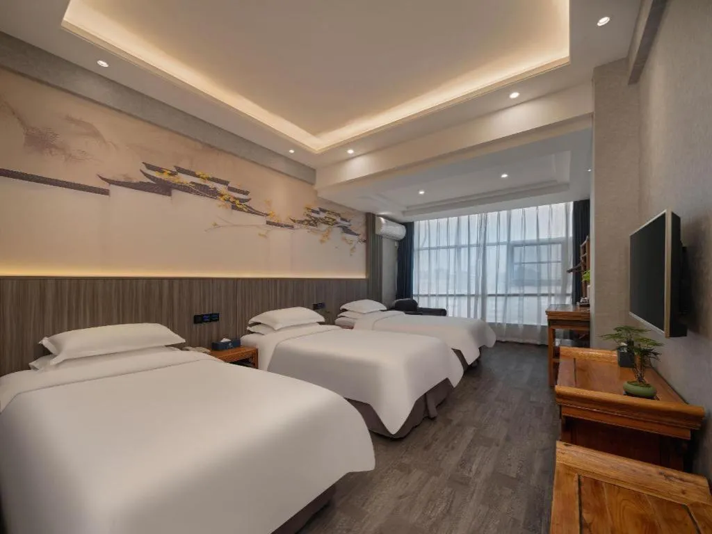 Bed in Xi'an Huiya Tianmu Hotel