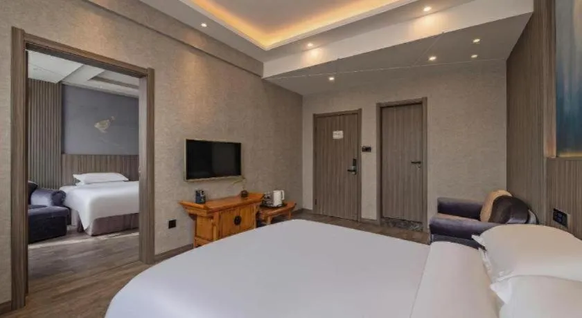 Bed in Xi'an Huiya Tianmu Hotel