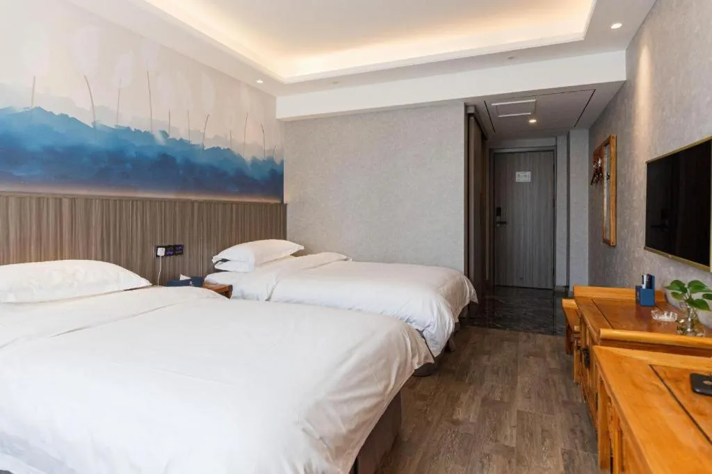 Bed in Xi'an Huiya Tianmu Hotel