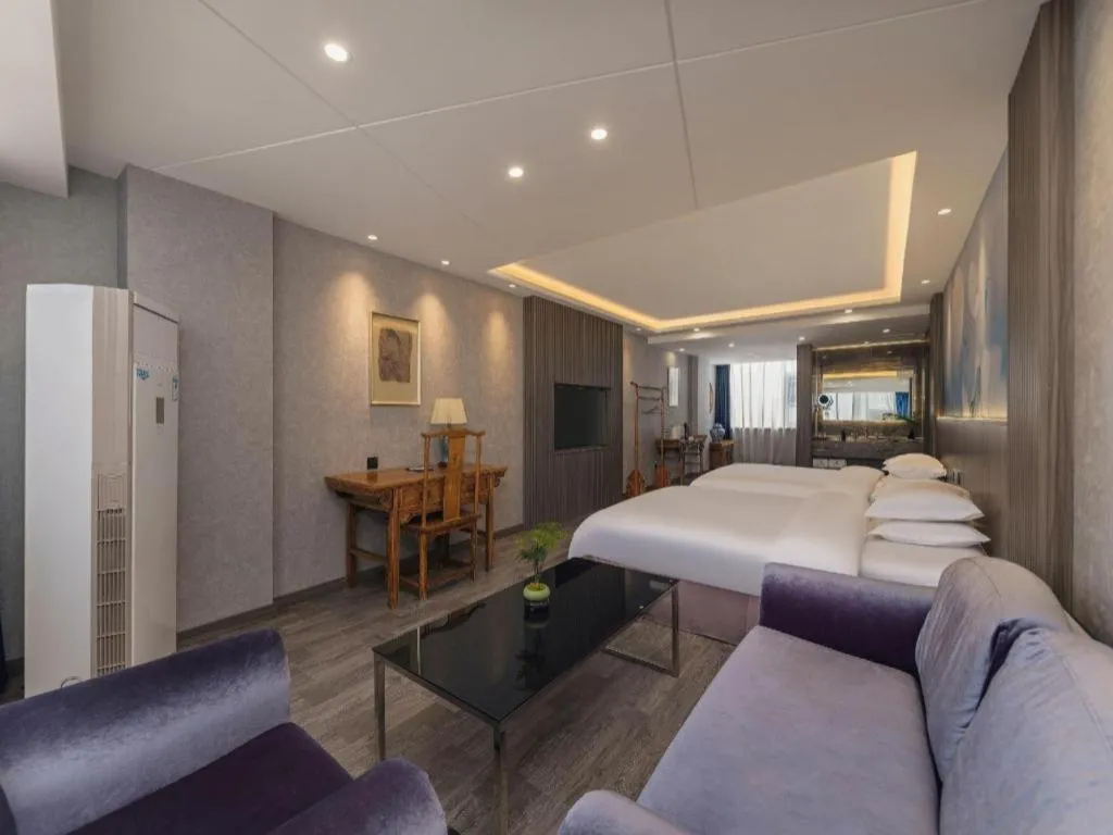 Bed in Xi'an Huiya Tianmu Hotel