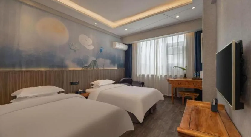 Bed in Xi'an Huiya Tianmu Hotel