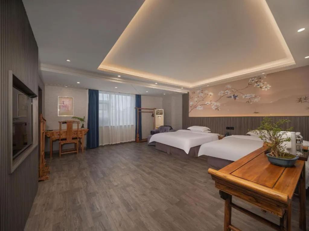 Bed in Xi'an Huiya Tianmu Hotel