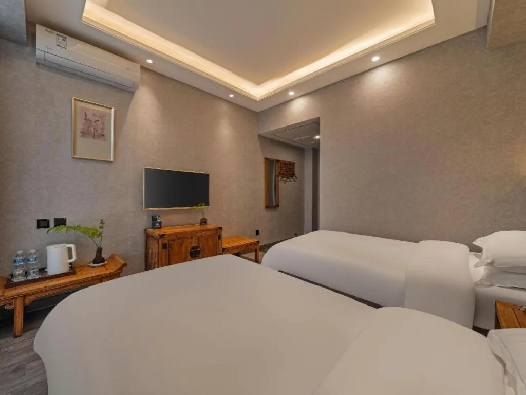 Bed in Xi'an Huiya Tianmu Hotel