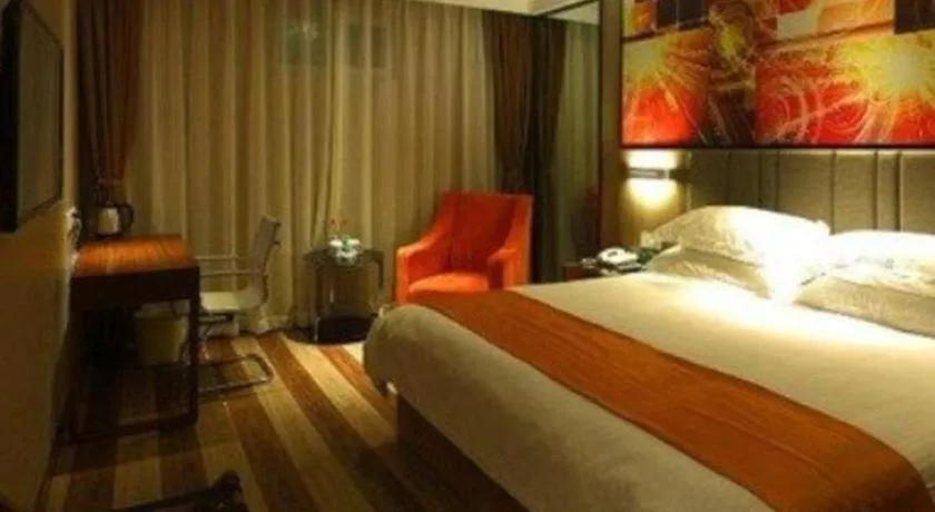 Bed in GreenTree Inn Fujian Fuzhou Software Park River View Business Hotel