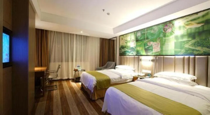 Bed in GreenTree Inn Fujian Fuzhou Software Park River View Business Hotel