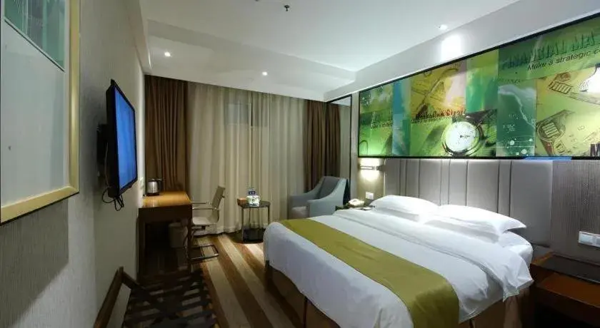 Bed in GreenTree Inn Fujian Fuzhou Software Park River View Business Hotel Bed in GreenTree Inn Fujian Fuzhou Software Park River View Business Hotel