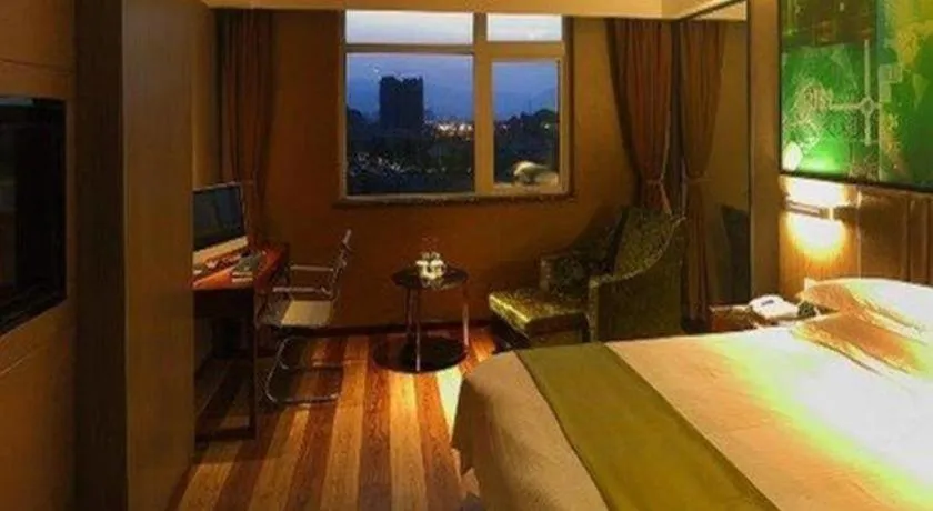 Bed in GreenTree Inn Fujian Fuzhou Software Park River View Business Hotel