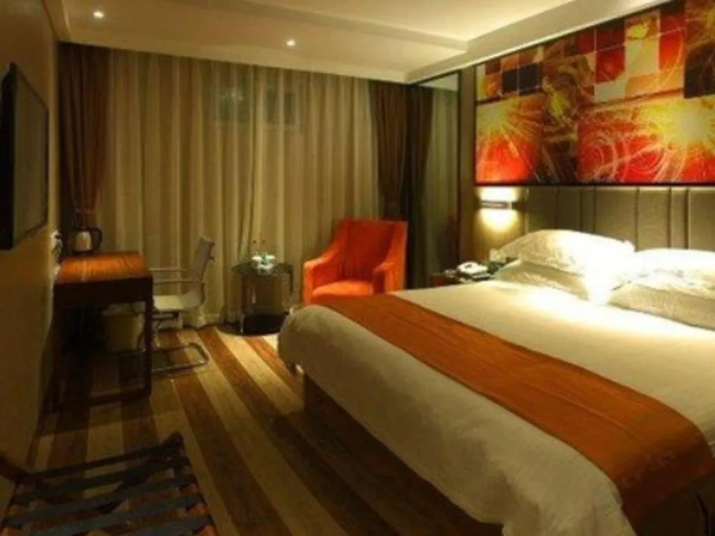 Bed in GreenTree Inn Fujian Fuzhou Software Park River View Business Hotel