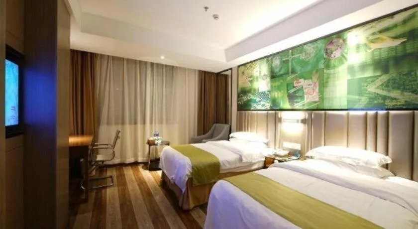 Bed in GreenTree Inn Fujian Fuzhou Software Park River View Business Hotel