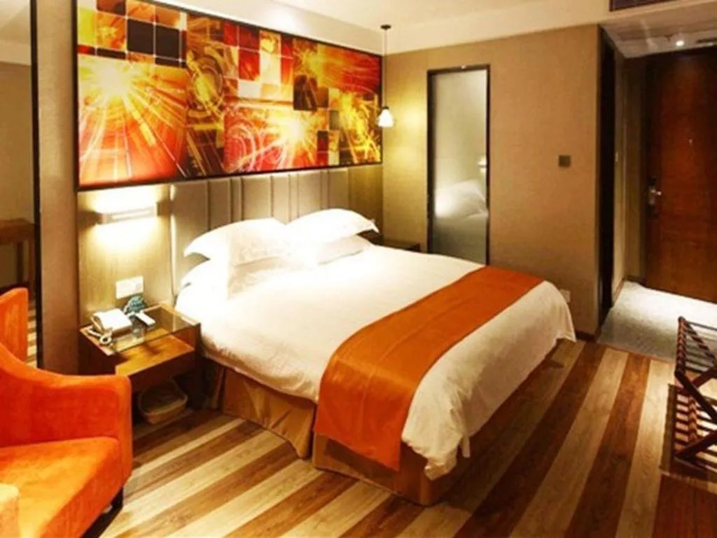 Bed in GreenTree Inn Fujian Fuzhou Software Park River View Business Hotel