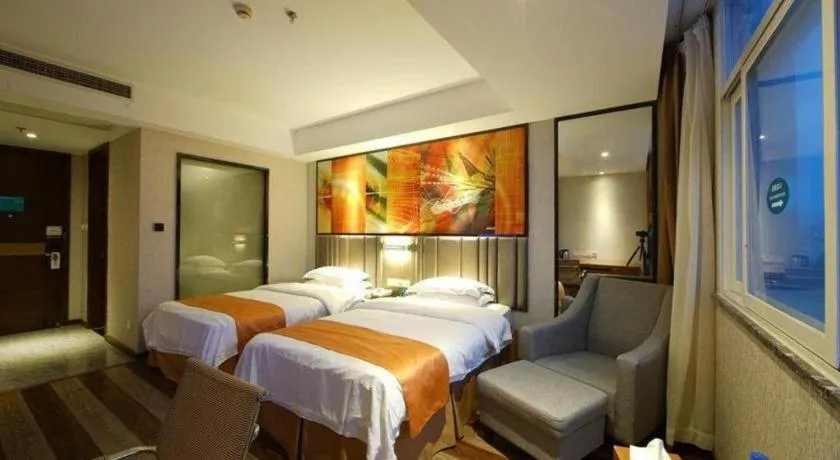 Bed in GreenTree Inn Fujian Fuzhou Software Park River View Business Hotel
