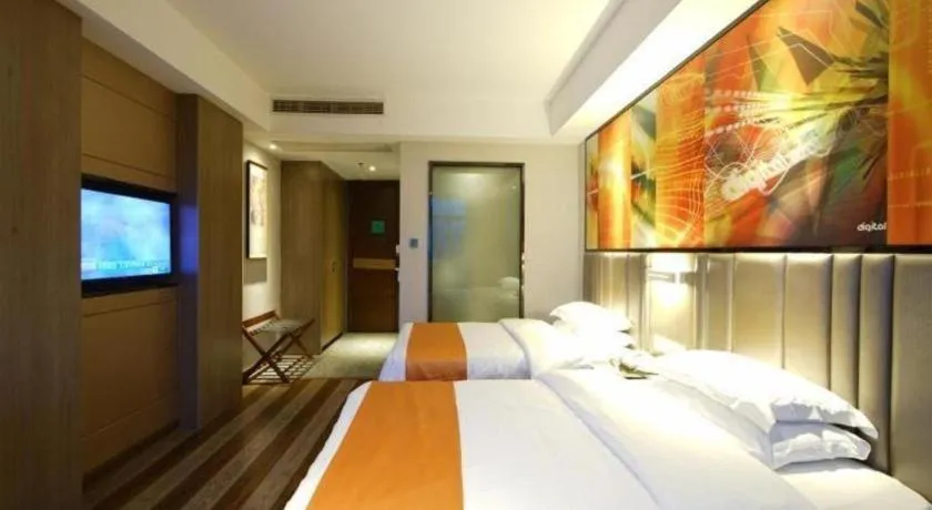 Bed in GreenTree Inn Fujian Fuzhou Software Park River View Business Hotel