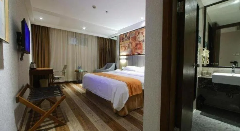 Bed in GreenTree Inn Fujian Fuzhou Software Park River View Business Hotel