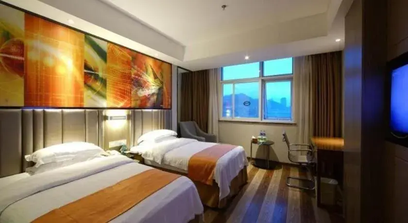 Bed in GreenTree Inn Fujian Fuzhou Software Park River View Business Hotel Bed in GreenTree Inn Fujian Fuzhou Software Park River View Business Hotel