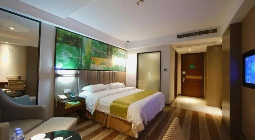 Bed in GreenTree Inn Fujian Fuzhou Software Park River View Business Hotel Bed in GreenTree Inn Fujian Fuzhou Software Park River View Business Hotel
