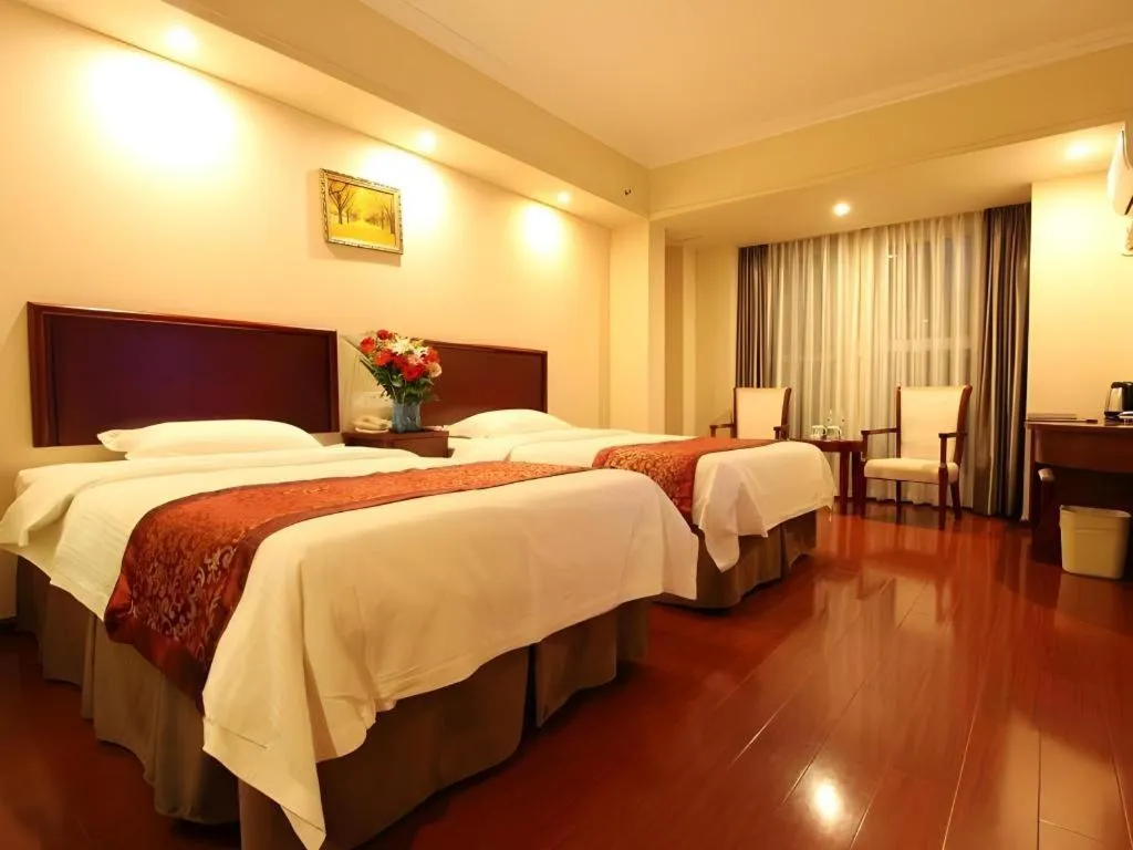 Bed in GreenTree Inn Chengdu North Railway Station Beichengtianjie Business Hotel