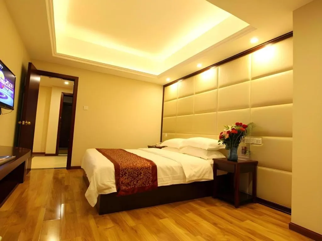 Bed in GreenTree Inn Chengdu North Railway Station Beichengtianjie Business Hotel