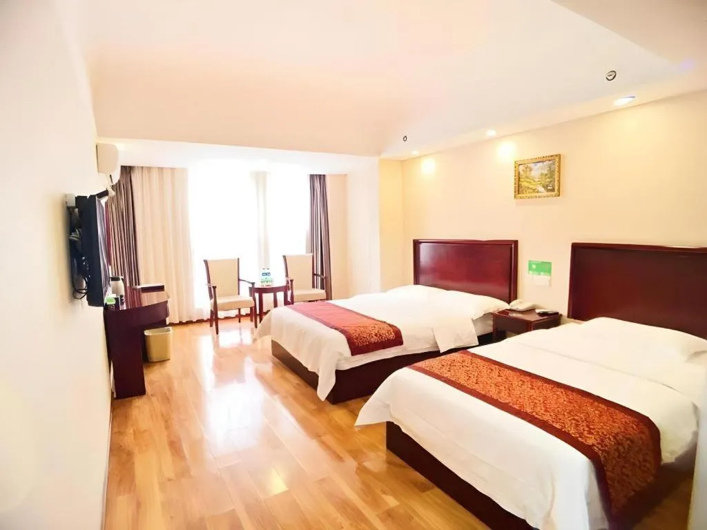 Bed in GreenTree Inn Chengdu North Railway Station Beichengtianjie Business Hotel