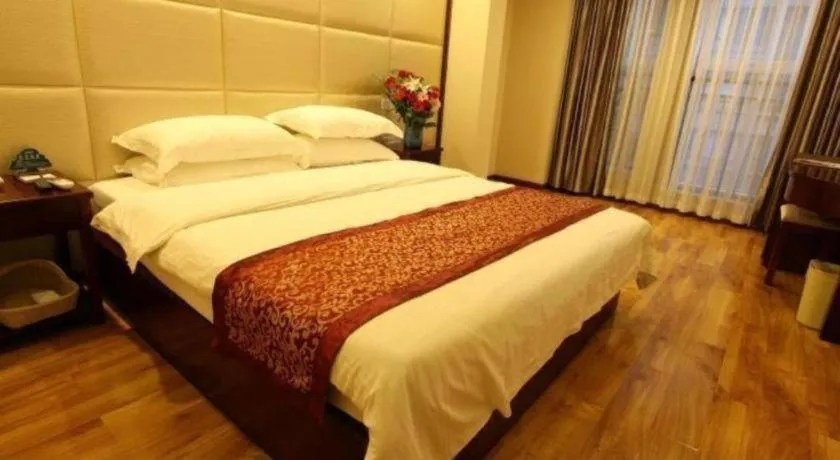 Bed in GreenTree Inn Chengdu North Railway Station Beichengtianjie Business Hotel