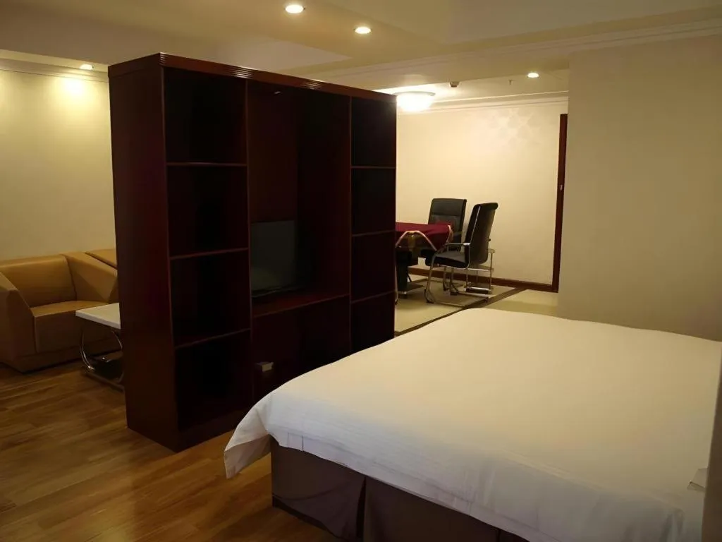 Bed in GreenTree Inn Chengdu North Railway Station Beichengtianjie Business Hotel