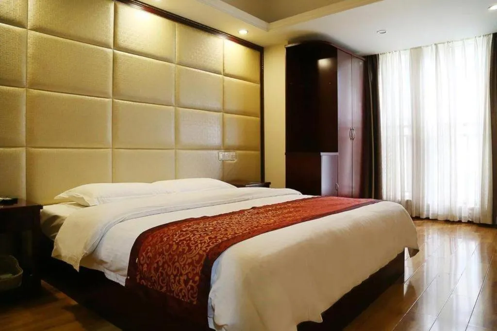 Bed in GreenTree Inn Chengdu North Railway Station Beichengtianjie Business Hotel