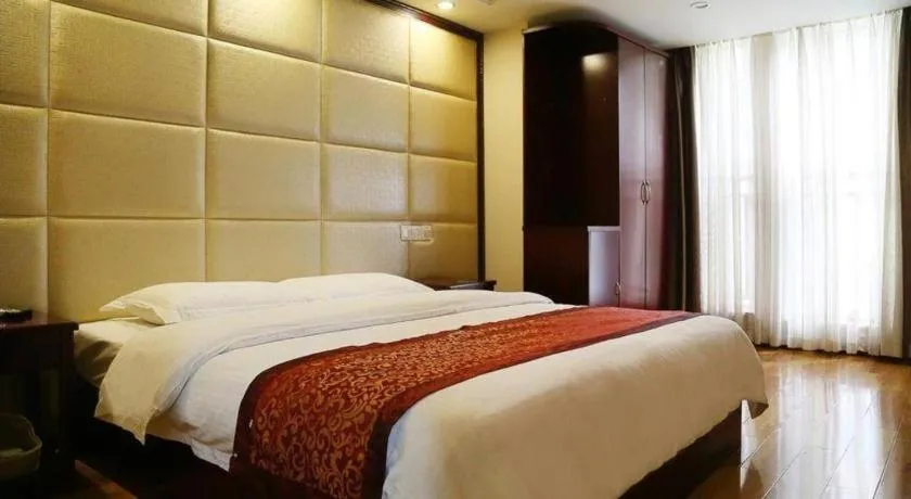 Bed in GreenTree Inn Chengdu North Railway Station Beichengtianjie Business Hotel