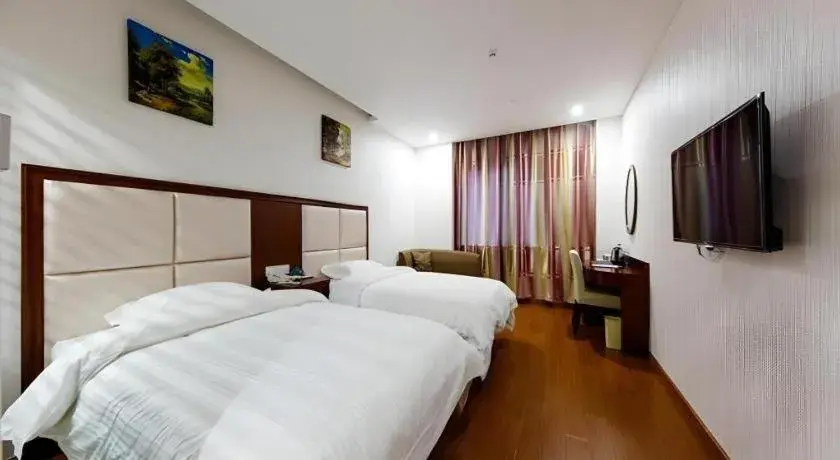 Bed in GreenTree Inn Jiangsu Zhangjiagang Jingang Town Darunfa Express Hotel Bed in GreenTree Inn Jiangsu Zhangjiagang Jingang Town Darunfa Express Hotel