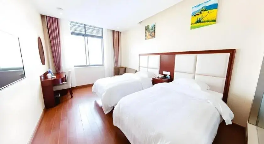 Bed in GreenTree Inn Jiangsu Zhangjiagang Jingang Town Darunfa Express Hotel Bed in GreenTree Inn Jiangsu Zhangjiagang Jingang Town Darunfa Express Hotel