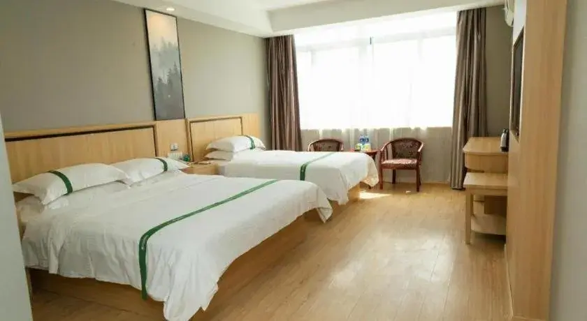 Bed in GreenTree Inn Jiansu Nantong Tongzhouwan Huanghe Road Business Hotel Bed in GreenTree Inn Jiansu Nantong Tongzhouwan Huanghe Road Business Hotel