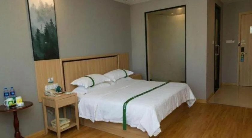 Bed in GreenTree Inn Jiansu Nantong Tongzhouwan Huanghe Road Business Hotel