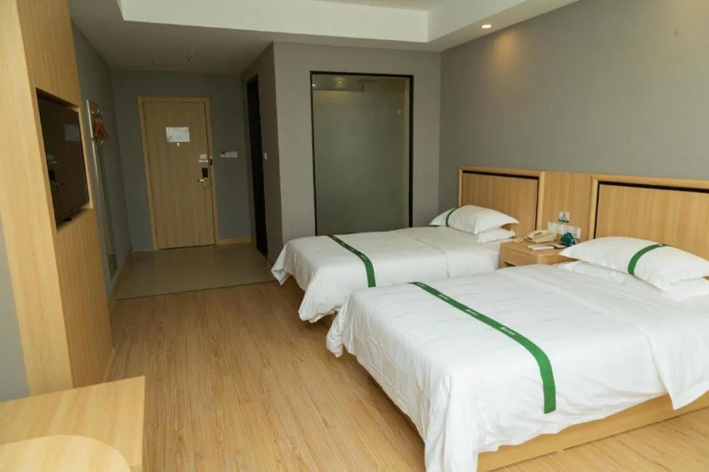 Bed in GreenTree Inn Jiansu Nantong Tongzhouwan Huanghe Road Business Hotel