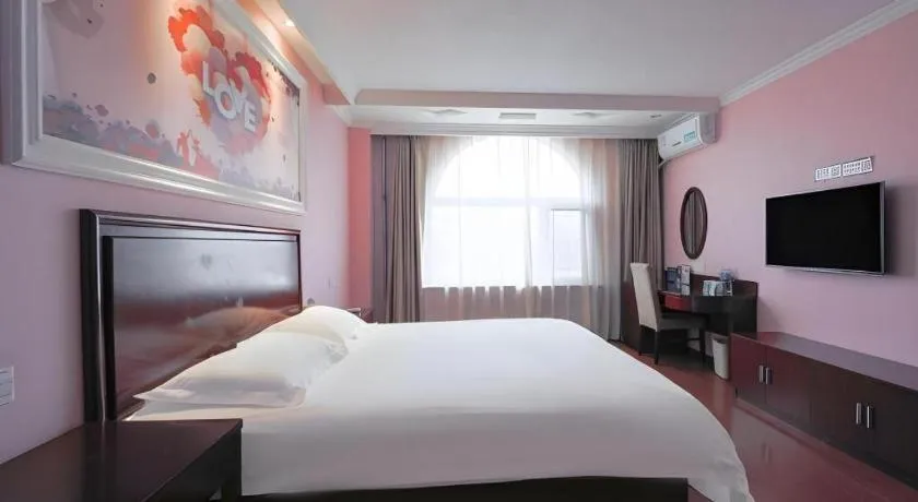 Bed in GreenTree Inn Beijing Daxing Xingye Street Liyuan Business Hotel