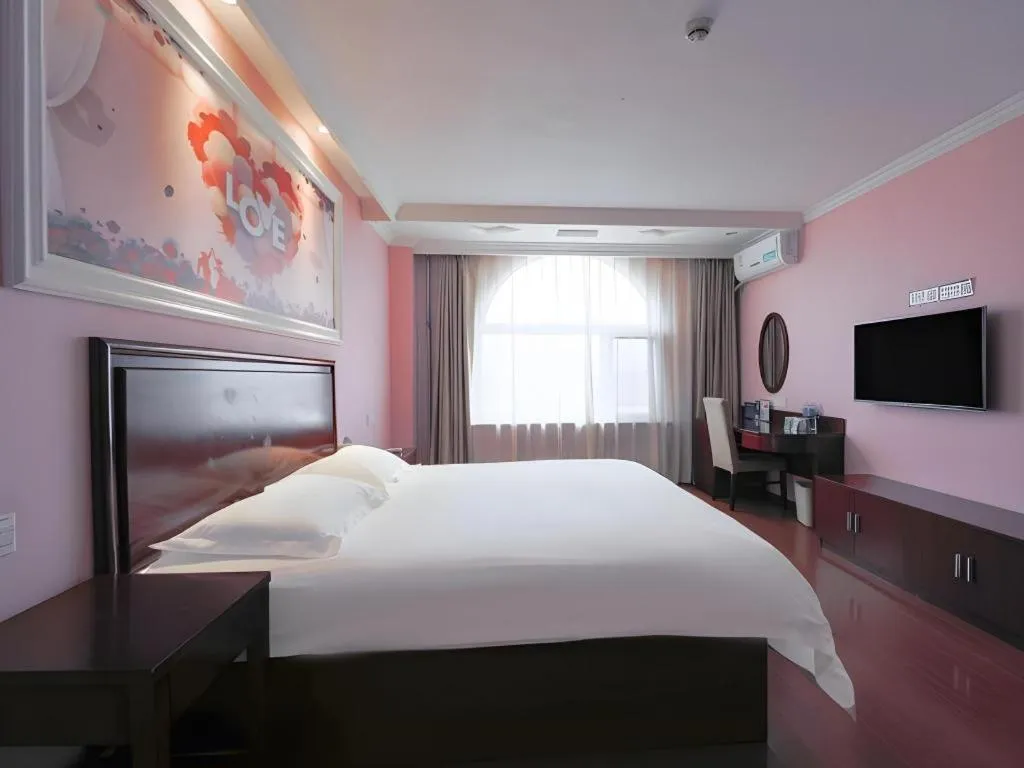 Bed in GreenTree Inn Beijing Daxing Xingye Street Liyuan Business Hotel