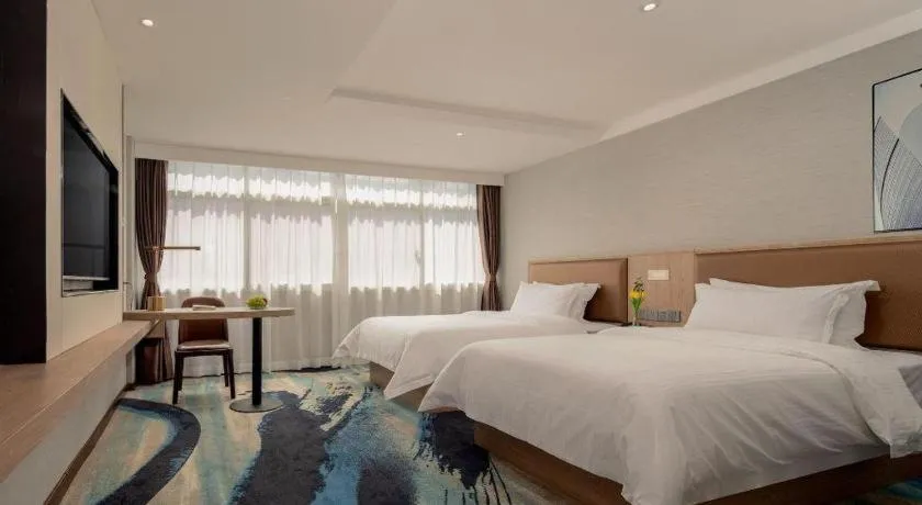 Bed in GreenTree Inn Ganzhou Sankang Temple DaRunFa Express Hotel