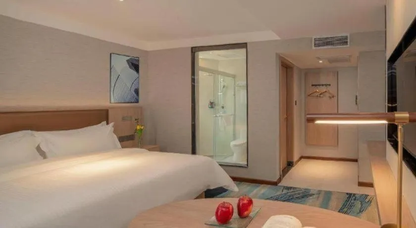 Bed in GreenTree Inn Ganzhou Sankang Temple DaRunFa Express Hotel