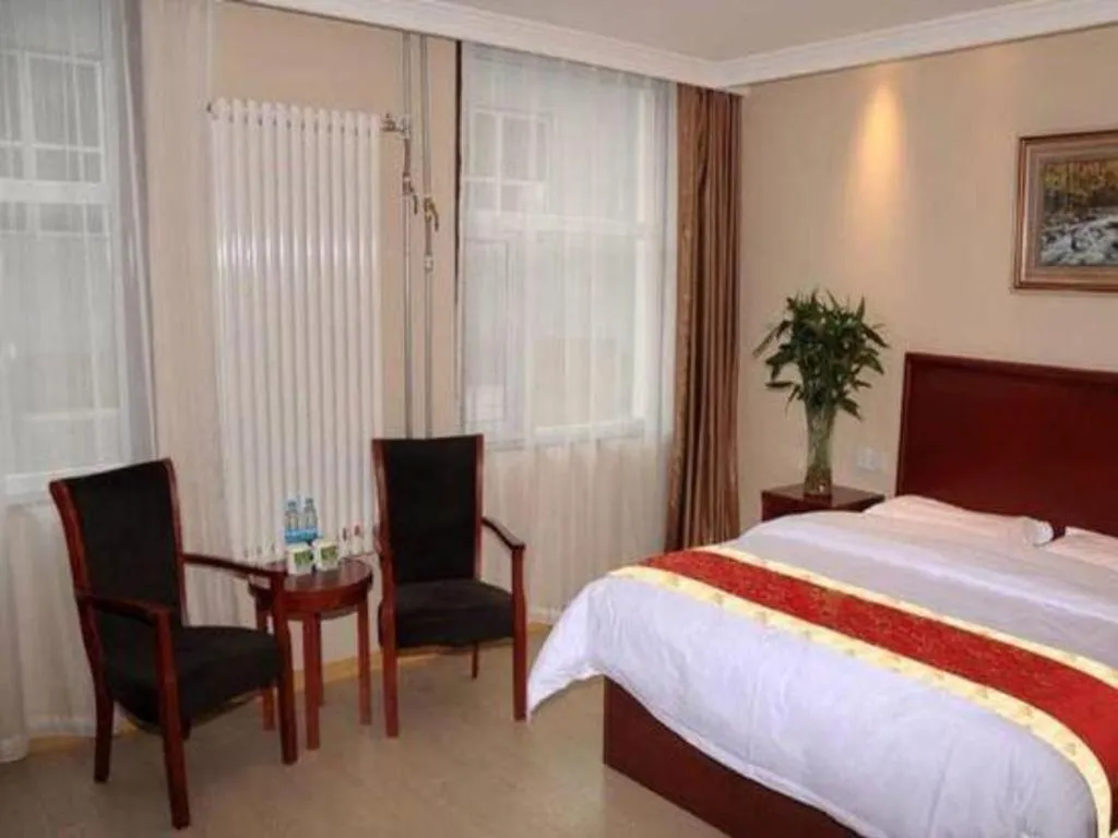 Bed in GreenTree Inn Beijing Tonzhou Maju Bridge No.2 Express Hotel