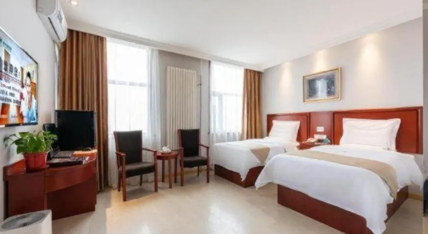 Bed in GreenTree Inn Beijing Tonzhou Maju Bridge No.2 Express Hotel