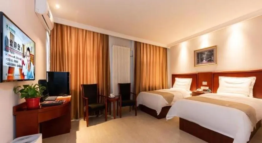 Bed in GreenTree Inn Beijing Tonzhou Maju Bridge No.2 Express Hotel