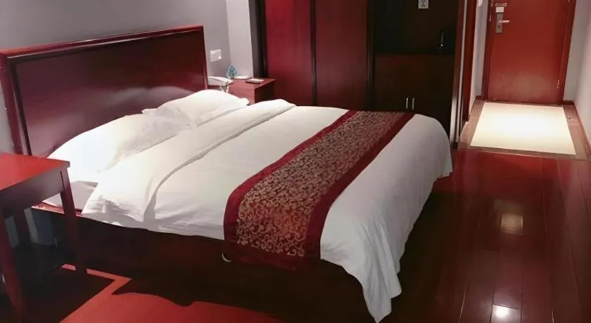 Bed in GreenTree Inn Suzhou Shihu Suli Road Express Hotel