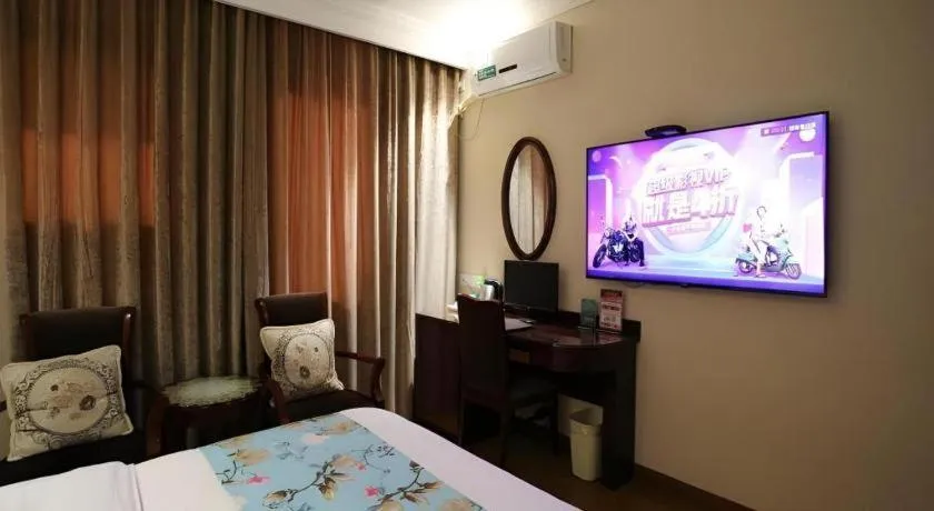 Bed in GreenTree Inn Jiangsu Wuxi Xishan DongTing Erquan East Road XinGuang Newly Estate Express Hotel