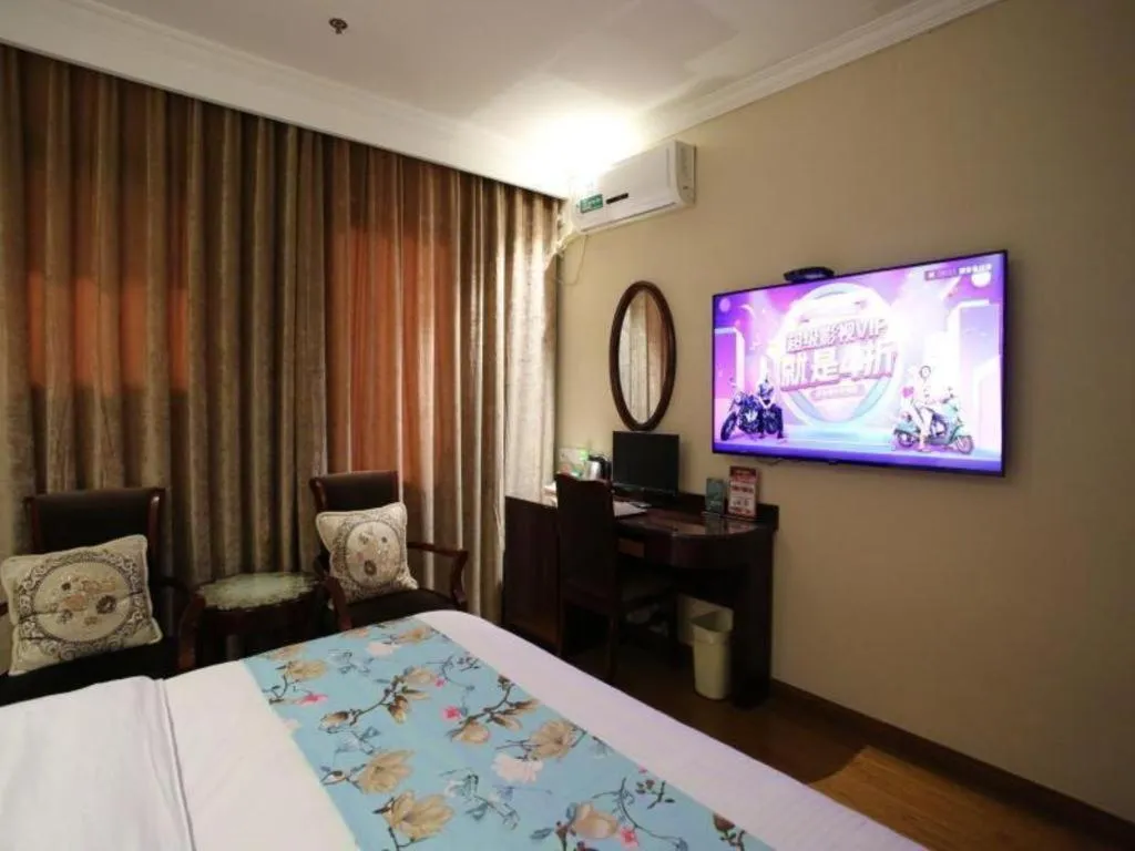 Bed in GreenTree Inn Jiangsu Wuxi Xishan DongTing Erquan East Road XinGuang Newly Estate Express Hotel