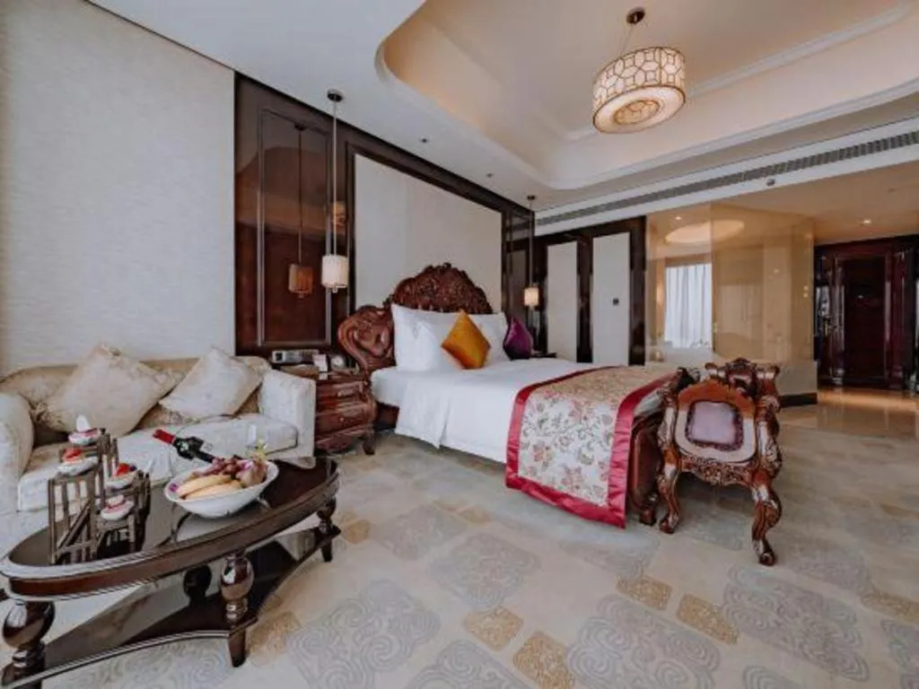 Bed in Chengdu Charming Yard Nature Nook Hotel