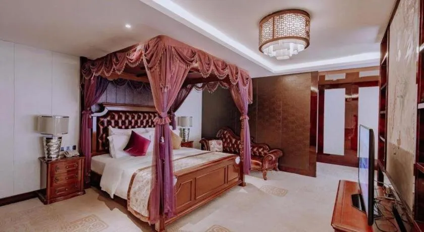 Bed in Chengdu Charming Yard Nature Nook Hotel