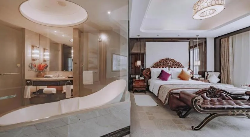 Bed in Chengdu Charming Yard Nature Nook Hotel