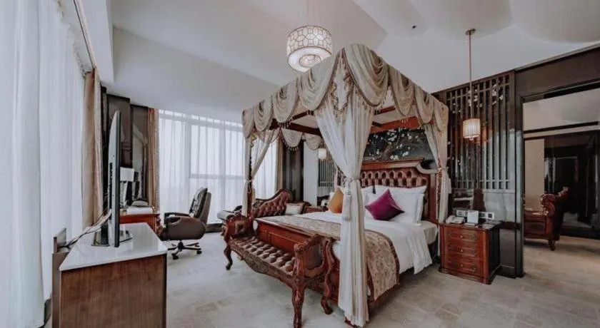 Bed in Chengdu Charming Yard Nature Nook Hotel