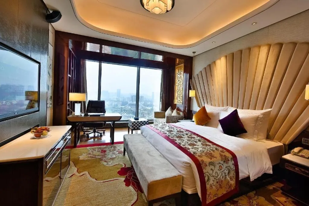 Bed in Chengdu Charming Yard Nature Nook Hotel